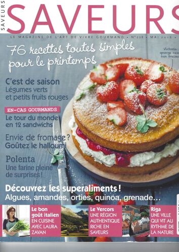 Saveurs N° 228 - En-Cas Gourmands - Polenta - Le Halloumi - Les Superaliments