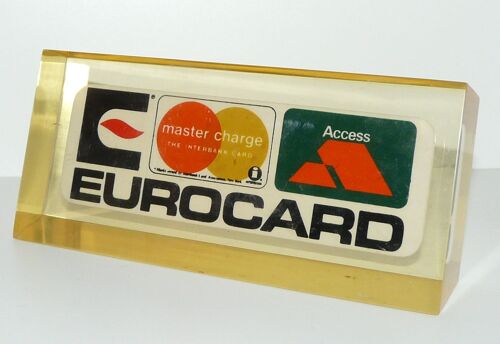 Eurocard, Publicité Sur Lieu De Vente En Résine