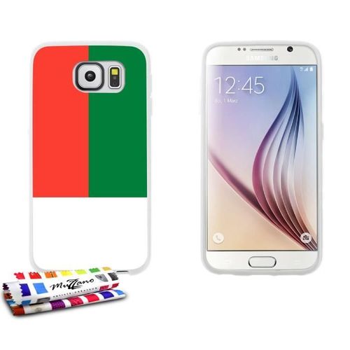 Coque Case Samsung Galaxy S6 Edge " Drapeau Madagascar " Silicone Transparent Souple (Tpu)