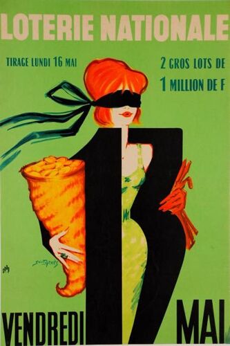 Affiche Loterie Nationale Dessin Saint Genès