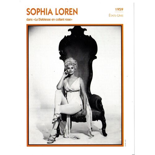 Fiche Portrait De Star Sophia Loren