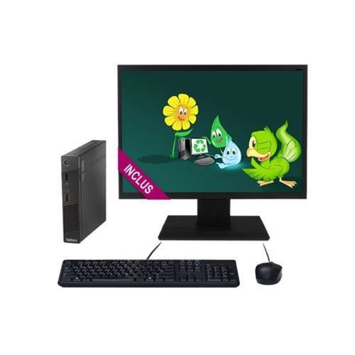 Unité Central - Ecran - Lenovo ThinkCentre M73 Tiny Core i5 - 500 Go HDD - 8 Go Ram - Ecran 19"