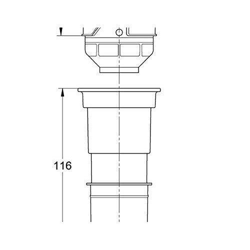 GROHE Adaptateur 45 L pour Réservoir GD Deux Pièces Détachée 42333000 Import Allemagne