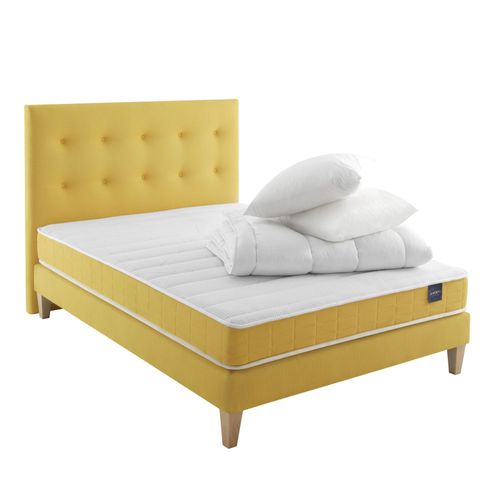 Ensemble Matelas, Sommier, Pieds, Tête De Lit, Couette Oreiller 140x20