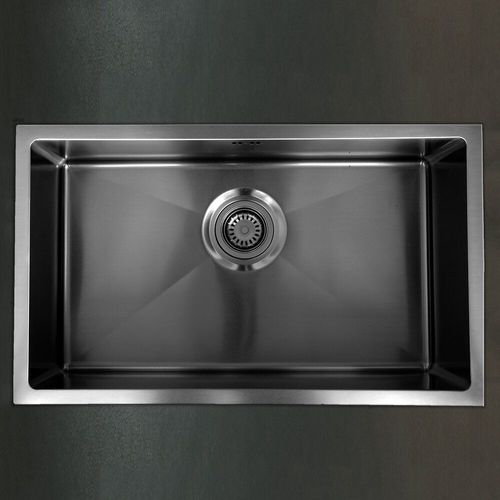 Luisa Évier 1 Grande Cuve Seule 76x45 En Inox Gris Gun Métal