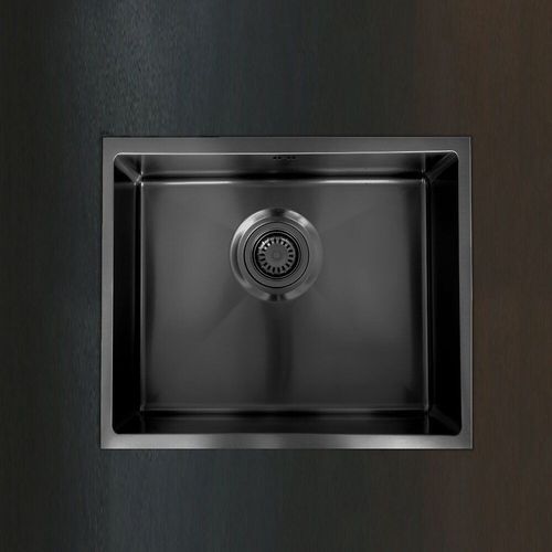 Luisa Évier 1 Cuve Seule 55x45 En Inox Gris Gun Métal
