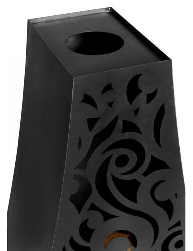 Cheminée D'extérieur En Acier Noir Lima 50x33x108 Cm