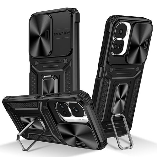 Coque Honor 90 Lite 5g Etui Pour Téléphone Portable Cache Appareil Photo Coulissant Kickstand Hard Shockproof Armor Back Casing