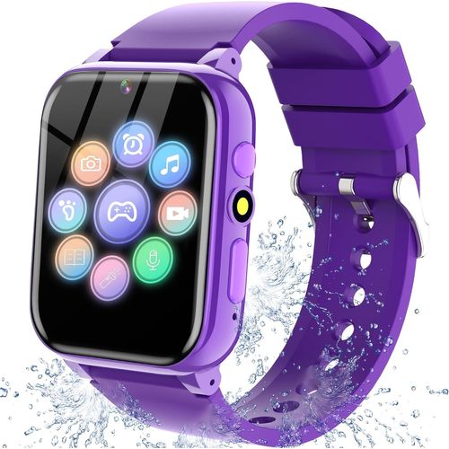 Montre Connectée Enfant, 1.69" Avec 26 Jeux, Mp3 Lecteur De Musique Violet