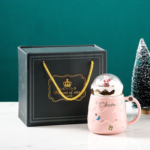 Tasse À Café Créative Avec Couvercle, En Céramique, Cadeau De Noël Et Nouvel An, Souvenir Pour Le Bureau Et La Maison