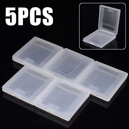 Étuis En Plastique Pour Cartes De Jeu Nintendo Game Boy, 5 Pièces, Couvercle Anti-Poussière Gbc, Boîte De Protection Transparente