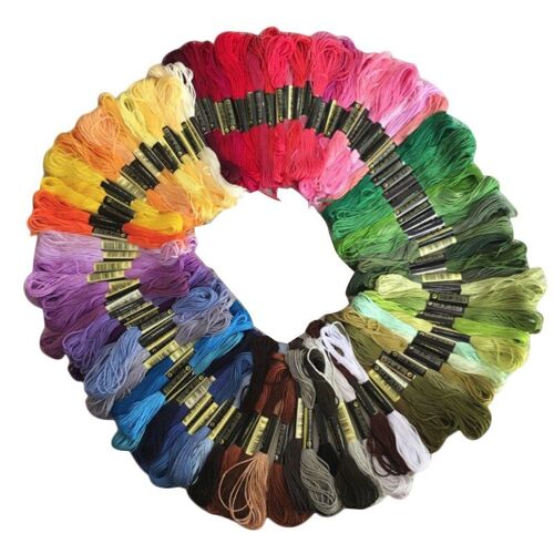 Écheveaux En Coton Pour Fils À Broder, 100 Pièces, Mélange De Couleurs, Point De Croix, Kit De Bricolage, Outils De Couture