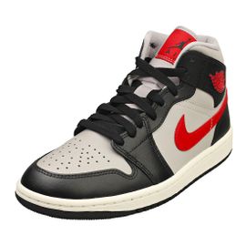 Nike Air Jordan 1 Mid Baskets Mode Gris Noir
