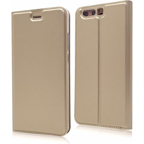 Coque Huawei P10 Plus, Premium Nouveau Style Ultra Mince Pu Tpu Flip Wallet Case Fente Pour Carte Fermeture Flip Cover Coque Pour Huawei P10 Plus Couleur Unie