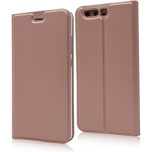 Coque Huawei P10 Plus, Premium Nouveau Style Ultra Mince Pu Tpu Flip Wallet Case Fente Pour Carte Fermeture Flip Cover Coque Pour Huawei P10 Plus Couleur Unie