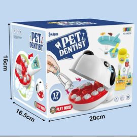 Blanc - Simulation Flacon De Dents De Chien Pour Enfants, Jeu De Simulation, Jouet De Médecin, Animal De Compagnie De Remplissage, Ensemble De Jouets De Soins Dentaires Pour Enfants, Cadeaux D'anniversaire