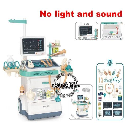 660-90 (Pas De Son) - Kit De Médecin Pour Enfants, Ensemble De Station Médicale Pour Tout-Petits, Jouets Pour Bébés, Jeu De Simulation, 26 Pièces, 3 +
