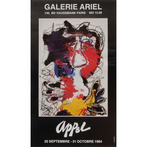 Karel Appel - Affiche 1984 - Galerie Ariel
