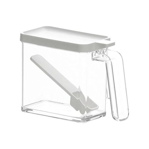 Boîte d'assaisonnement avec couvercle Récipient de stockage d'assaisonnement transparent de grande capacité pour épices, sel, sucre, herbes