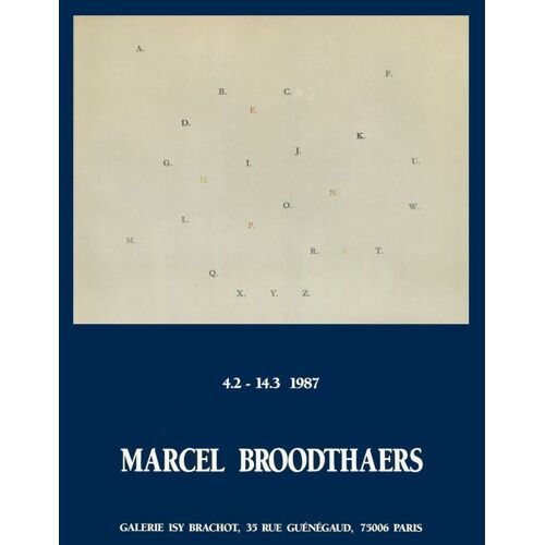 Marcel Broodthaers Affiche 1987 Isy Brachot