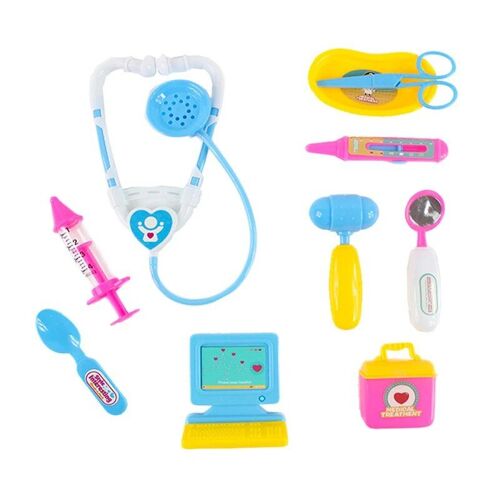 Ensemble D'outils De Simulation De Médecin, Jouet Modèle Pour Fille, Cadeau D'anniversaire, Infirmière, Boîte De Médecin, Jeu De Simulation, Maison De Médecine, 10 Pièces