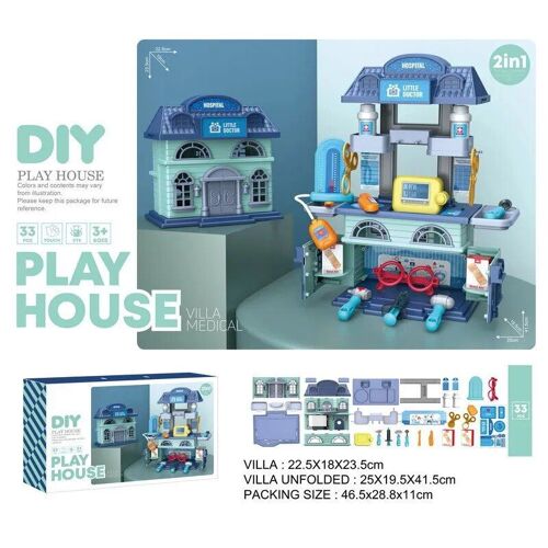 Ensemble D'outils Médicaux De Maquillage Pour Enfants, Jouets Interactifs Pour Animaux De Compagnie, Simulation De Britannique, Maison, Château, Villa, Famille, Cadeau De Jeu