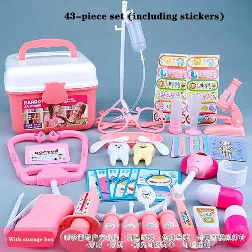 Rose - Jeu De Simulation De Médecin Pour Garçon Et Fille, Simulation De Médecine, Dentiste, Traitement Des Dents, Jouet Pour Enfant, Cadeaux, Nouvelle Collection
