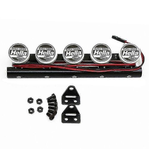 Rc Car Roof 5 Lights Search Lights Round Bright Led Lamp For 1/10 Rc Crawler Trx4 Axial Scx10 Off-R