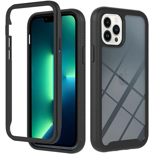 Coque Iphone 13 Pro Max 6.7 Antichoc Housse 360 Degrés Protection Intégrale Étui Robuste Bumper Transparent Housse Pour Iphone 13 Pro Max 6.7 Noir
