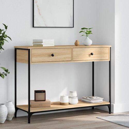 Vidaxl Table Console Chêne Sonoma 100x34,5x75 Cm Bois D'ingénierie