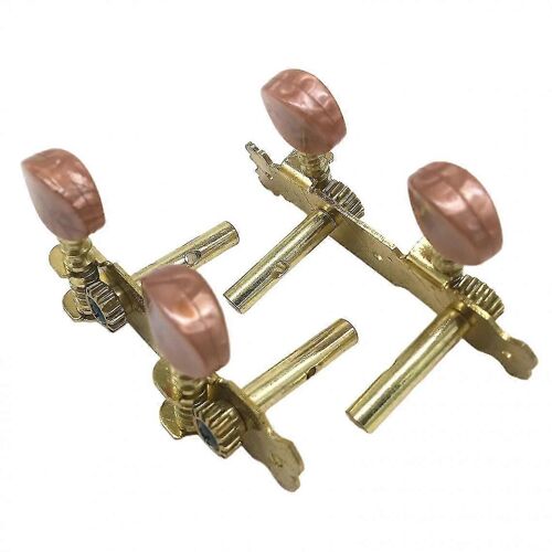 Métal 4 Cordes Classique Mini Guitare Basse Ukulélé Uke Bouton De Corde Accordage Pegs 2r2l Tête De Machine Plaquée Or Accordeurs W / Vis