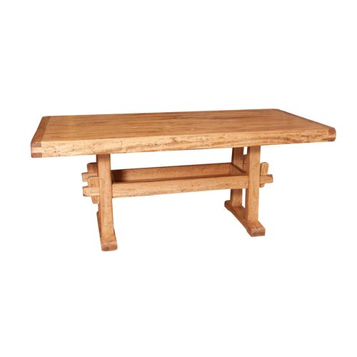 Table Country Rustique En Bois De Tilleul Naturel Massif