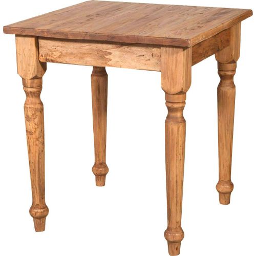 Table Rustique Style En Bois Massif De Tilleul Finition Or Vieilli L70xpr70xh78 Cm