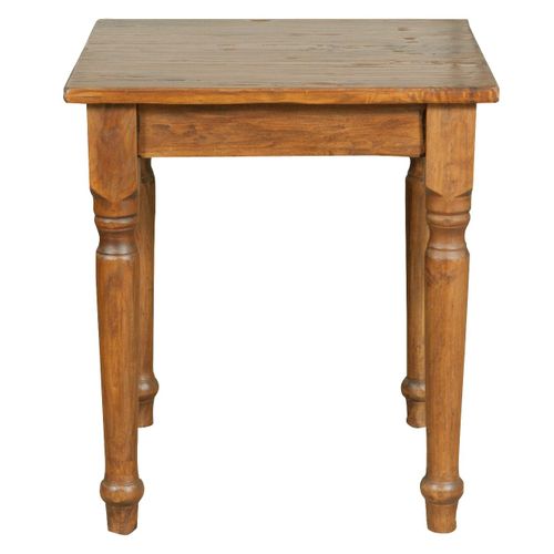 Table Rustique En Bois Massif De Tilleul Finition Noyer L70xpr70xh78 Cm