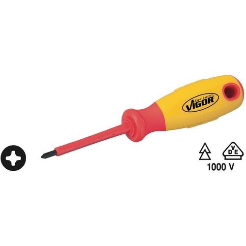 Vigor Tournevis cruciforme VDE, PH 1 - V2063