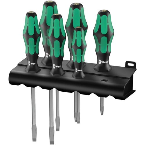 Wera 334 SK/6 Rack Jeu de tournevis Kraftform Plus Lasertip + Rack, 6 pièces - 05007680001
