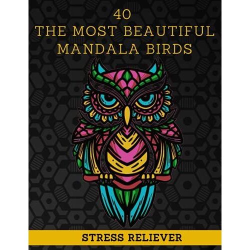 40 The Most Beautiful Mandala Birds: Unique And Amazing Mandala Birds Adult Coloring Book