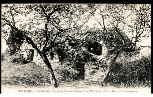 Cpa - Moncornet (Ardennes) - Ruines De L'ancien Chateau Fort - Tour D'henri
