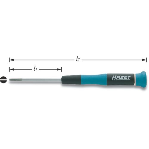 Hazet Tournevis électroniques - Profil à fente - Taille: 0.5 x 3 - Longueur totale: 168 mm - 805-03