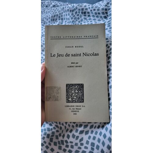 Jehan Bodel Le Jeu De Saint Nicolas