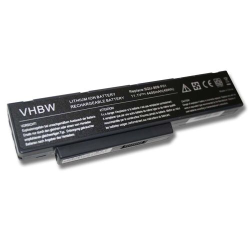 vhbw Batterie remplacement pour Fujitsu-Siemens SQU-809-F02, SQU-809-F01, SQU-808-F02, SQU-808-F01 pour ordinateur portable (4400mAh, 11,1V, Li-ion)