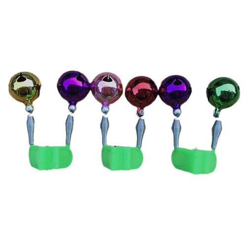 Alarme De Pêche Canne À Pêche Cloche Rod Clamp Tip Bell Accessoires De Pêche Clip En Métal Extérieur Cloche De Cuivre Colorée