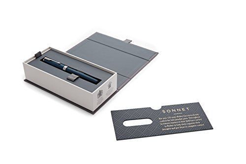 Parker Sonnet Laque De Finition Pointe Moyenne Avec Garniture Palladium Stylo Plume Coffret Cadeau-Bleu