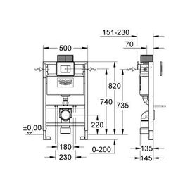 GROHE Cosmo Rapid Sl Set WC 0,82 M