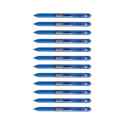 Paper Mate Inkjoy Gel Boîte De 12 Stylos Pointe Moyenne Bleu