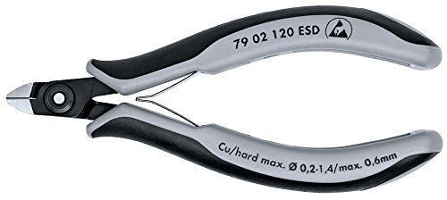 Knipex 79 02 120 ESD Pince coupante de coté ESD pour l'électronique 115 mm