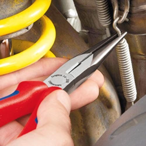 Knipex 26 11 200 Pinces à becs demi-ronds avec tranchant pinces bec de cigogne 200 mm