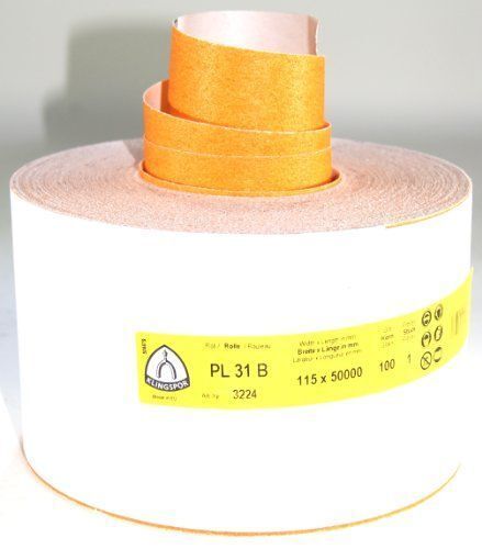 Klingspor PL31B-3224 E 447 143 Rouleau de papier de verre Grain 100 115mmx50m