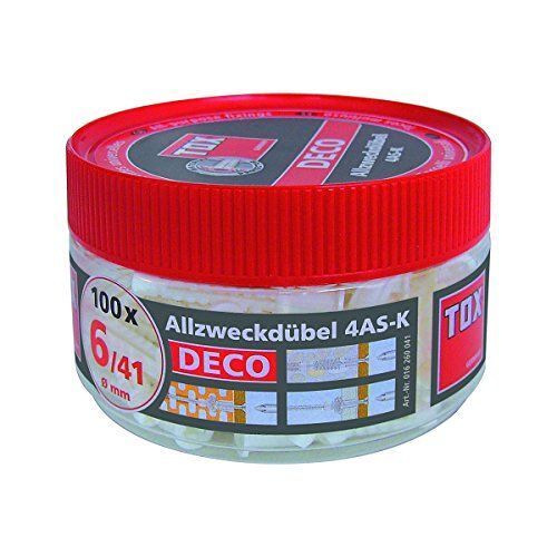Tox 4AS-K DECO Lot de 100 chevilles multiusage 6 x 41 mm