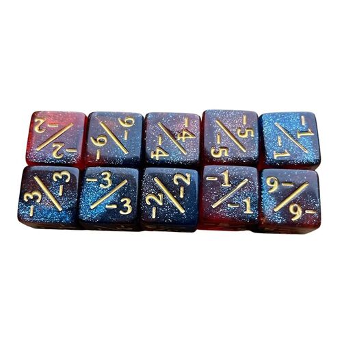 Symbole Dés Double Couleurs Math Comptage Enseignement Ajouter Soustraire Dés Dés Numériques Dés Acrylique Outil D'enseignement-A 10 Pcs